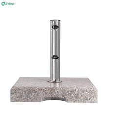 Sekey 25 kg granite parasol base square, for umbrella pole Ø 22 - 38 mm