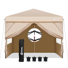 Sekey 3x3 m folding gazebo with 4 side panels and 4 sandbags