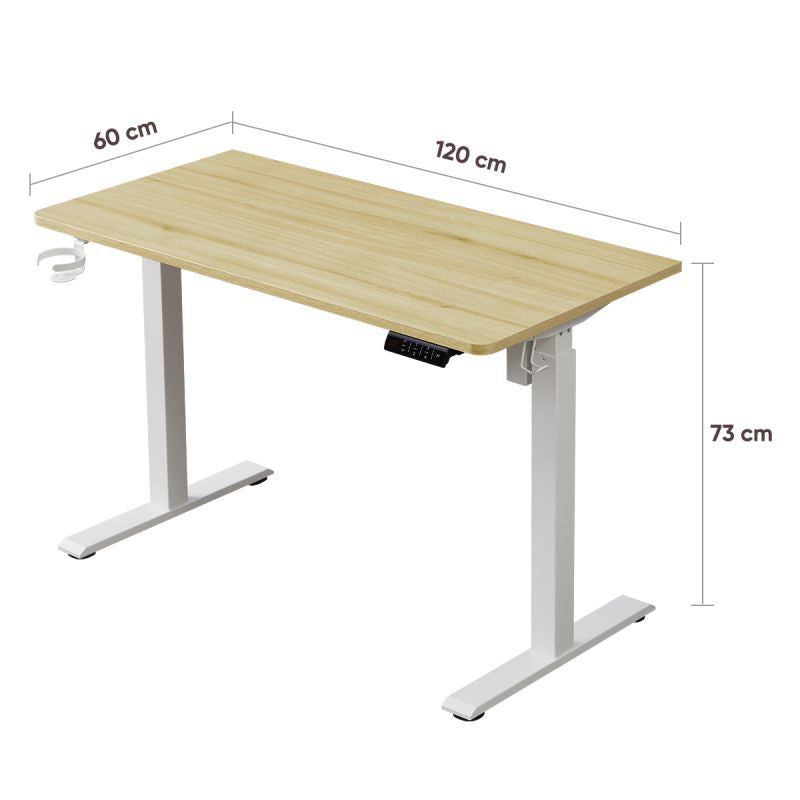 KOWO 120 cm Height Adjustable Desk Electric with Touchscreen and Charger