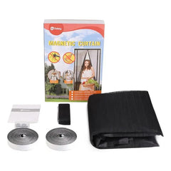 Sekey Zuschneidbar Magnet Fliegengitter Tür aus Polyester, Schwarz Sekey