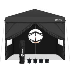 Sekey 3x3 m folding gazebo with 4 side panels and 4 sandbags