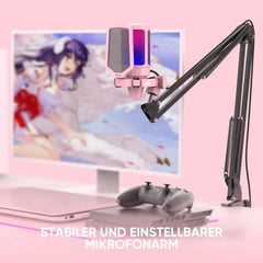 Fifine USB Kondensator Mikrofon mit Arm und Stummschalttaste, A6T Sekey