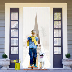 Sekey Magnet Fliegengitter Tür aus Polyester, mit Bändern, Weiß Sekey