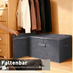 Sekey Aufbewahrungsboxen 3er Set mit Deckel | Stoffboxen 40 × 30 × 25 cm – formstabil, faltbar & vielseitig einsetzbar