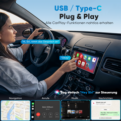 Salcar Kabelloser Android Auto Adapter – 2025 Upgrade, Wireless USB Dongle mit Dualband WiFi für stabile & unterbrechungsfreie Verbindung, kompatibel mit Android 11+ Salcar