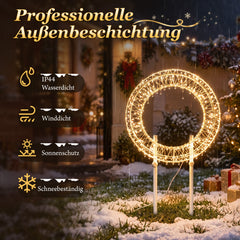 Salcar LED Lichtkranz Ø35/55 cm – 500/1000 warmweiße LEDs, 2-in-1 Weihnachtsdeko für Innen & Außen