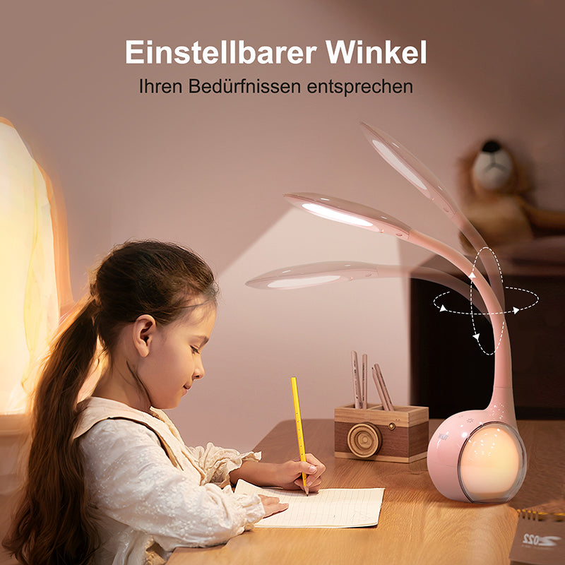 WILIT T3C 5W LED Schreibtischlampe für Kinder, mit 3 Helligkeitsstufen, 8 wechselbare Farblichtoptionen