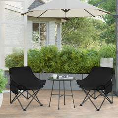 Sunula Campingstuhl Faltbar Ultraleicht, 1/2 Stück, Tragbar mit Tragetasche und Seitentaschen, 100 kg Belastbar, Rutschfeste Füße, Mondstuhl Design, Für Camping, Angeln, Picknick, Garten, Strand, 600D Oxford-Stoff