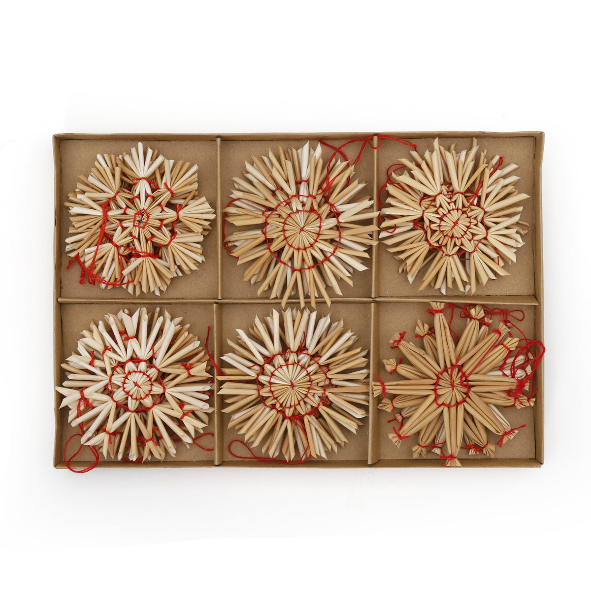 Salcar 24-piece straw star set – Handmade Christmas tree decorations made from natural straw for sustainable and festive Christmas decoration