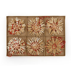 Salcar 24-piece straw star set – Handmade Christmas tree decorations made from natural straw for sustainable and festive Christmas decoration