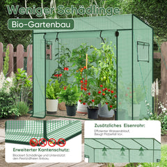 Sekey Tomato Greenhouse 200 x 170 x 77 cm – Walk-in Foil Greenhouse for Balcony &amp; Garden, Sturdy, Winterproof &amp; UV-Resistant, Green
