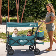 Sekey 150KG Foldable Wagon with Canopy, Children's Handcart, 5050 