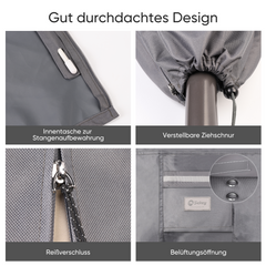 Sekey 175 x 30,5/36,5 cm Schutzhülle für 300 cm Sonnenschirm, aus Polyester-Gewebe