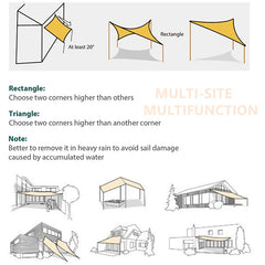 Sekey sun sail sun protection mounting set sun sail accessories for installation