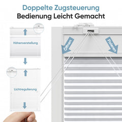 Sekey Wabenplissee Day & Night – Verdunkelung ohne Bohren, verspannt, Lichtschutz & Energiesparend