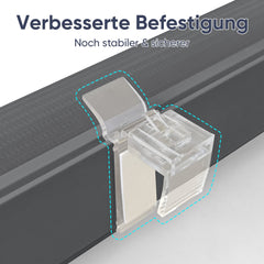 Sekey Schnurloses Doppelrollo Klemmfix - Grau - Duo Rollo ohne Bohren für Fenster & Türen Sekey