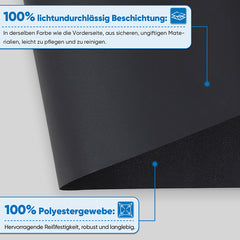 Sekey blackout roller blind, double-sided, same color, no drilling required, black 