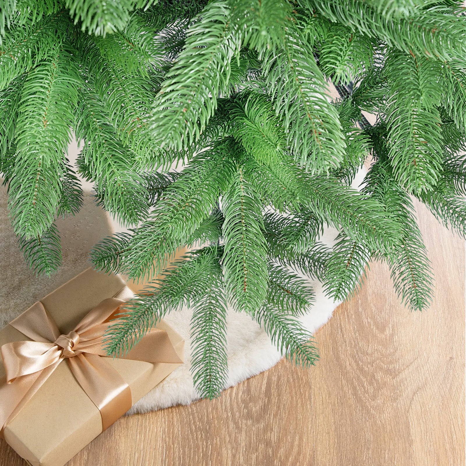 Salcar Künstlicher Weihnachtsbaum aus 100 % PE – Realistische Tannenzweige, dichter Look & stabiler Metallständer – 150 / 180 / 210 cm