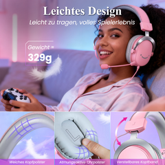 Fifine 3,5mm / USB Gaming Headset mit Mikrofon, 50mm Treiber, H9