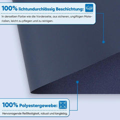 Sekey Verdunkelungsrollo, doppelseitig gleichfarbig und ohne Bohren, Dunkelblau Sekey