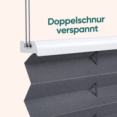 Sekey Plissee ohne Bohren Klemmfix – Lichtschutz & Sichtschutz für Fenster und Tür | Dunkelgrau
