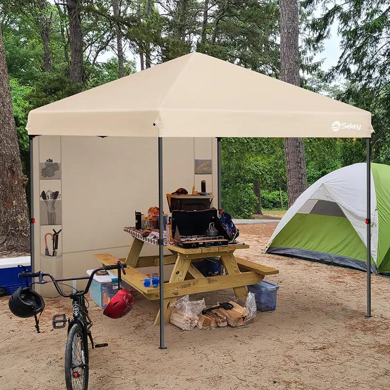 sekey zelt Stabiler Pavillon mit Seitenwänden, 9m², wasserdicht, für 6-8 Personen – sekeymall