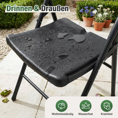 Sekey Klappstuhl Holzmaserung – Klappbare Gartenstühle für Balkon, Terrasse & Garten (2er, 4er & 6er Sets)