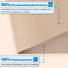 Sekey Verdunkelungsrollo, doppelseitig gleichfarbig und ohne Bohren, Braun Sekey