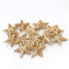 Salcar 12er Set Strohsterne zum Hängen – Handgefertigte natürliche Fünfzackige Sterne aus Stroh, nachhaltiger Christbaumschmuck für Weihnachtsbaum & Adventsdeko