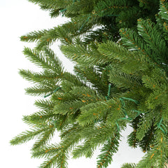 Salcar Künstlicher Weihnachtsbaum mit LED-Beleuchtung und Echtholzfuß – 120 bis 210 cm