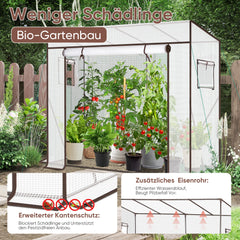 Sekey Tamara XL tomato greenhouse – foil greenhouse tent with roll-up door, sturdy frame 200 x 77 x 146/170 cm