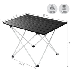 Sunula Klappbarer Campingtisch, Ultraleicht 1,7 kg, 30 kg Tragkraft, Wasserdicht, Rutschfest, 3 Größen, Einfach zu Montieren, Für Camping, Picknick, Garten, Outdoor