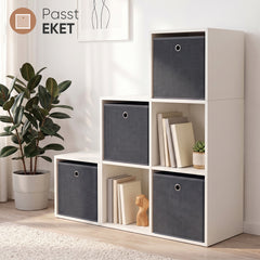 Sekey 6er Set Aufbewahrungsboxen 30 × 30 × 30 cm – Faltbare Stoffboxen mit Griff für Regal & Schrank