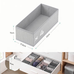 Sekey Schubladen Organizer 2er Set – 17,5 × 41 × 11 cm, faltbare Stoffboxen aus Vlies, ohne Fächer