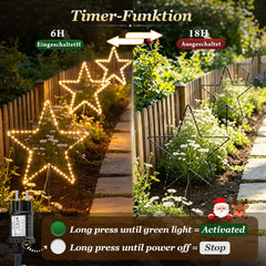 Salcar 3/6 piece set LED solar garden lights with star