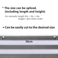 Sekey balcony privacy screen made of 220 g/m² HDPE, grey-white-black striped