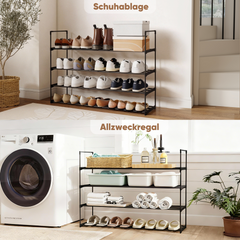 Sekey Schuhregal XXL 92 cm – Extra breites Metallregal, stapelbar & flexibel, stabile Schuhaufbewahrung