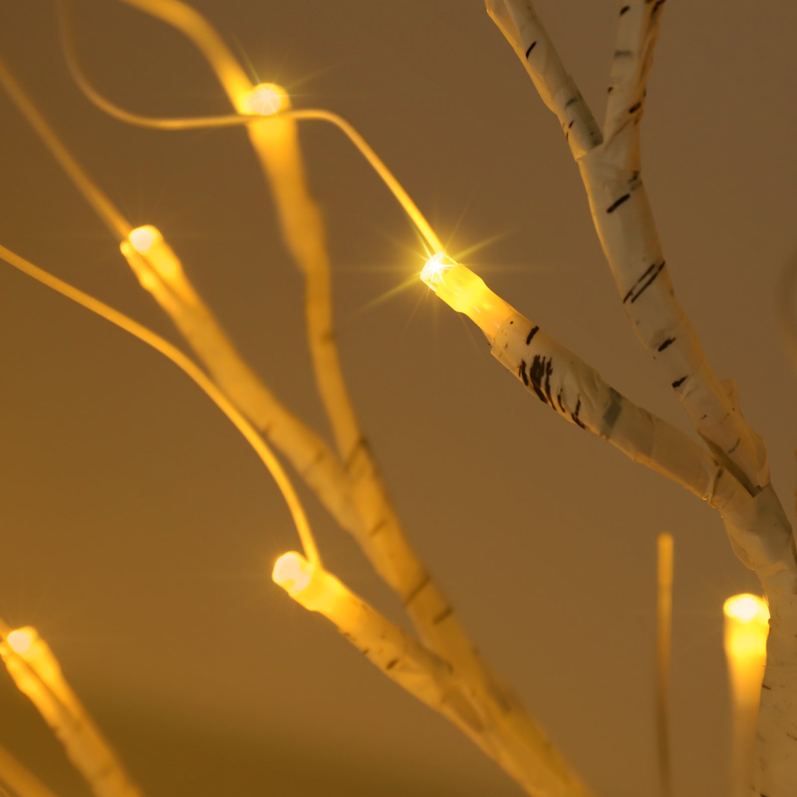 SALCAR LED Lichterbaum 60 cm, Birke mit 24 warmweißen LEDs, USB/Batteriebetrieben, Weihnachts- und Partydeko für Zuhause, Geburtstag, Hochzeit, Innendekoration
