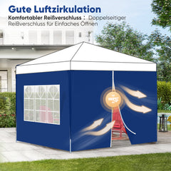 Sekey 3×3m Seitenwand für Pavillon, 2er Set, mit Reißverschlussv und Fenster