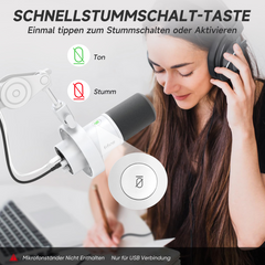 FIFINE Dynamisches XLR & USB Studio Mikrofon – Profi Podcast Mikrofon für PC, Mac, PS4/PS5, Streaming, Gaming & Aufnahmen mit Nierencharakteristik und DSP-Funktionen,K688