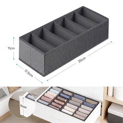 Sekey Schubladen Organizer – 17,5 × 35 × 11 cm, faltbare Stoffboxen mit Längsfächern