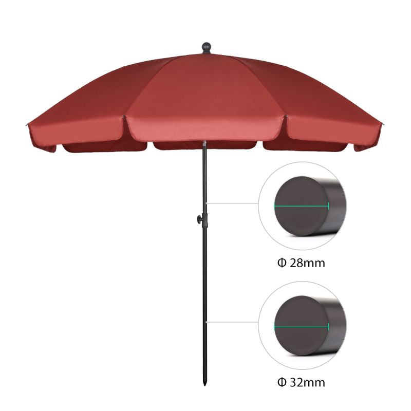 Sekey parasol 240cm with protective cover, UPF25+