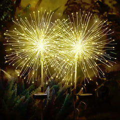 Salcar set of 2 LED solar garden lights with firework effect