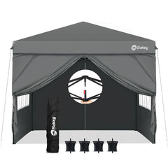 Sekey 3x3 m folding gazebo with 4 side panels and 4 sandbags