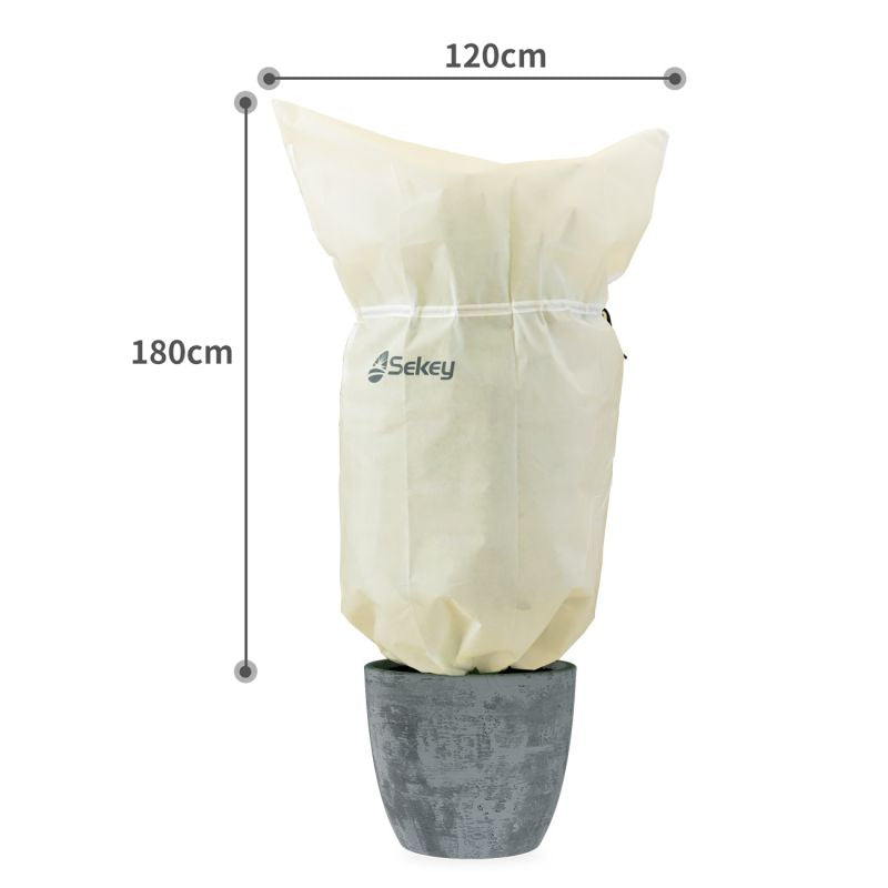 Sekey winter protection pot plant bag made of 80 g/m² nonwoven fabric, beige