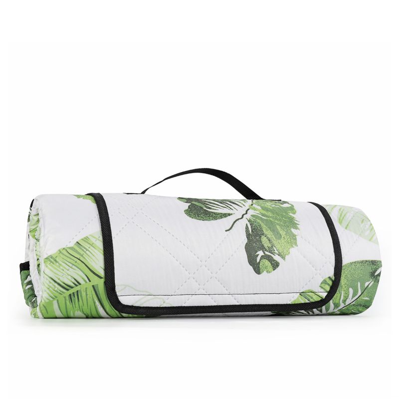 Sekey 200 x 200 cm picnic blanket made of leaf pattern polyester fabric