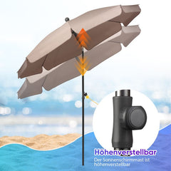 Sekey 200 cm parasol with protective cover, sun protection UV50+