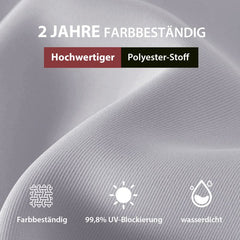 Sekey 180 x 130 cm balcony umbrella rectangular with balcony railing, sun protection UV50+