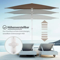 Sekey 180 x 125 cm Balkonschirm Rechteckig mit Schutzhülle, Sonnenschutz UV50+ Sekey