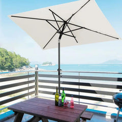 Sekey 200 x 125 cm Balkonschirm Rechteckig mit Balkongeländer, Sonnenschutz UV50+ Sekey